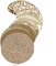 6 Pcs Glitter Champagne Gold Paper Circle Dots Garland – 52 Feet Party Hanging Bunting for Weddings, Bridal Showers, Baby Showers, Birthdays, Christmas, and Photo Backdrops